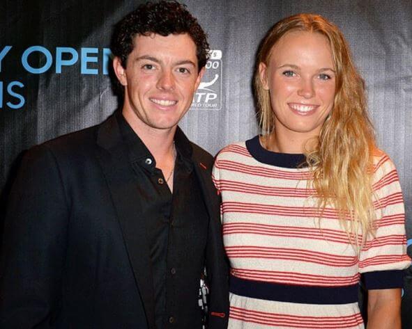 Rory Mcilroy with his ex-girlfriend Caroline 